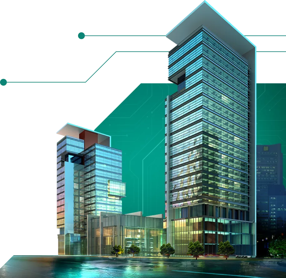 Modern skyscraper representing the future of smart infrastructure